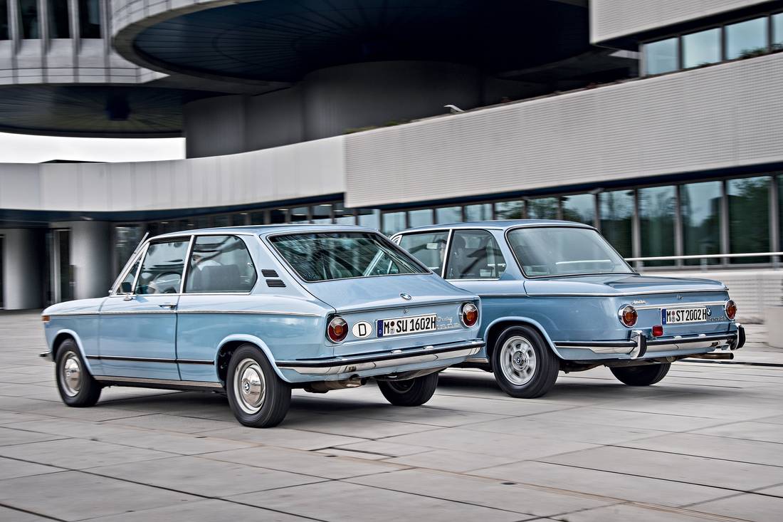 BMW E10 en E6 1ste generatie naast elkaar